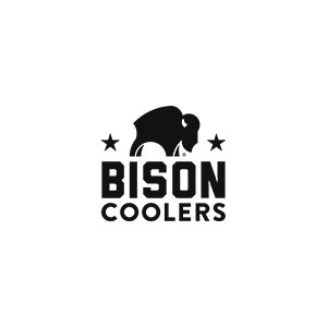 Bison coolers logo on a white background, designed by Ardent Creative.