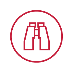 A visually appealing binoculars icon for a web design project.