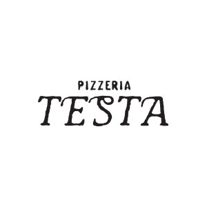 The logo for pizzaria testa, showcasing an ardent and creative design.