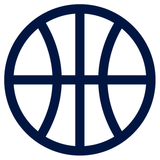 An environmentally-inspired basketball ball icon on a white background.