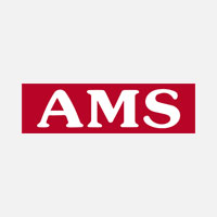 A red rectangle with the white capital letters "AMS" centered inside, reflecting bold branding ideal for digital marketing and web development projects.